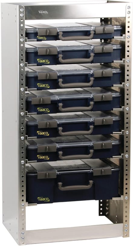 Raaco S292 CARRYLITE rek aluminium, 7 CarryLites