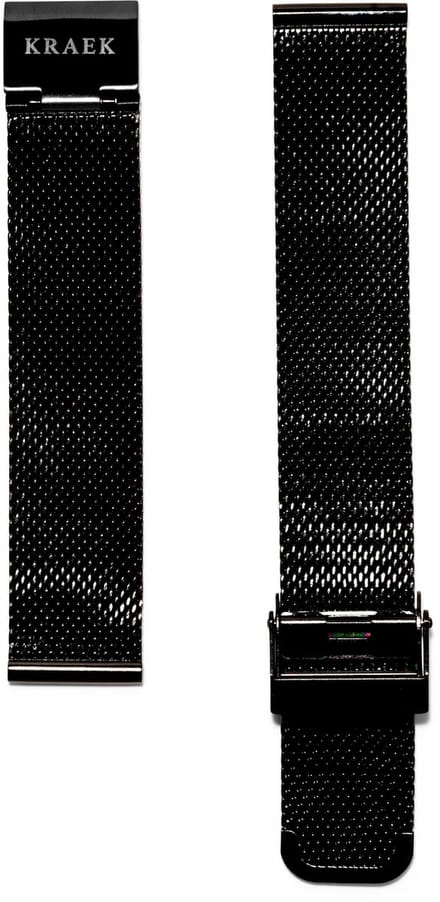 KRAEK Zwart Mesh - horlogebandje met quick release - 18 mm bandje - Easy click