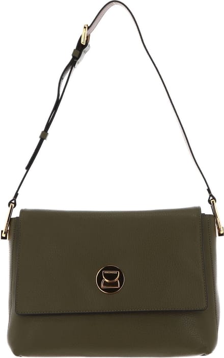 COCCINELLE Leren Schoudertas Liya Shoulderbag Loden / Brule Groene