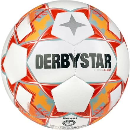 Derbystar Voetbal Stratos S-Light wit oranje grijs maat 3