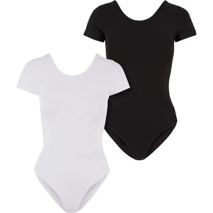 Urban Classics - Organic Stretch Jersey 2Pack Bodysuit - XL - Wit/Zwart