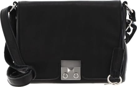 FREDsBRUDER Leren Schoudertas Treasure Crossbag Black Zwart
