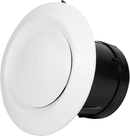 Plafond diffuser luchtventilatie luchtpijp slangdeksel - wit - vier maten - 75 mm