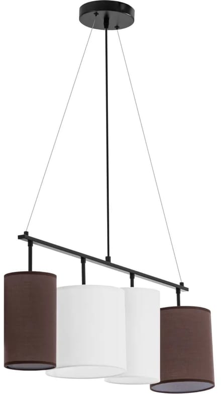 Hanglamp - 4 lichtbronnen - Stoffen kappen - Uniprodo