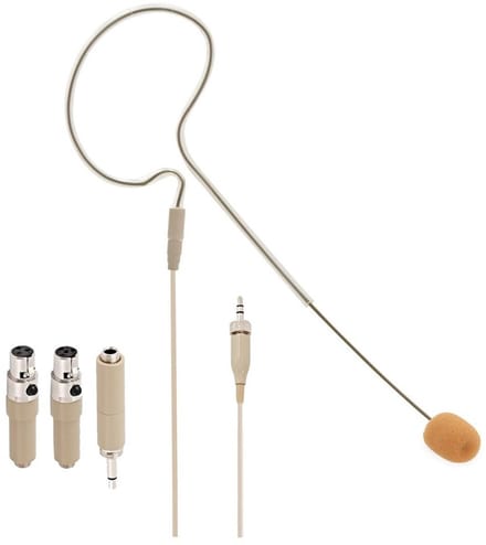 SubZero Single Ear Headset Mic, Universally Compatible, Tan