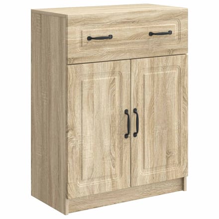 vidaXL - Dressoir - met - lade - Sonoma - Eiken - 66 - x - 34,5 - x - 87 - cm - Bewerkt - hout