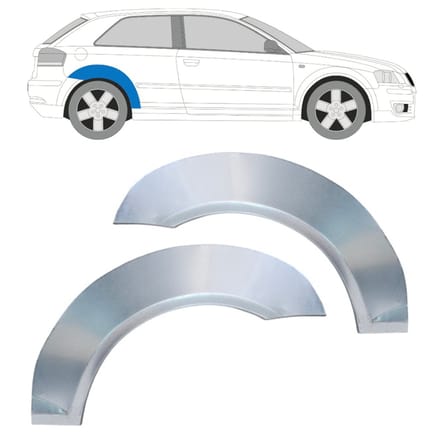 Reparatiepaneel achterspatbord voor Audi A3 8P 2003-2012 / Links + Rechts / Set
