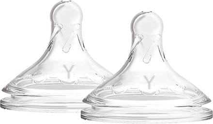 Dr. Brown's Options+ Flesspeen - Y-speen - Brede halsfles - 2 stuks