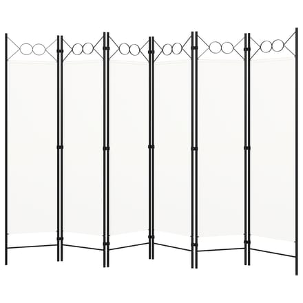 vidaXL - Kamerscherm - met - 6 - panelen - 240x180 - cm - wit