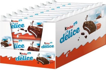 Kinder Delice chocolade cake - romige vulling - 20 stuks