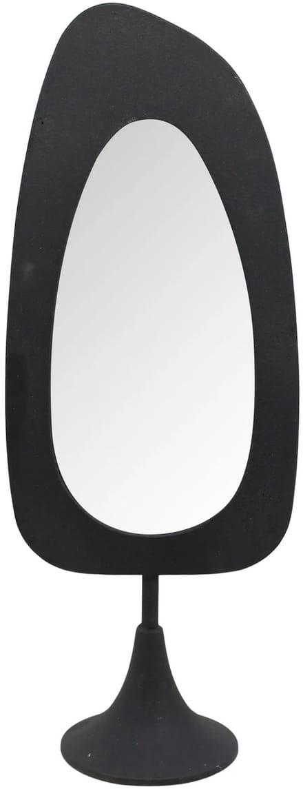 Mirror rectangular metal on stand 22.5x14.5x58cm - Staande spiegel