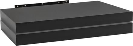 Bolt Edge Wandplank - Zwart - Zwevend - 50cm - Set van 2 - Hout MDF