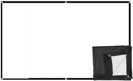 Projectiescherm Met Zwarte Achtergrond - Melkzijden Scherm - High-Definition Buiten - Draagbaar Formaat 1:1 - 60 Inch - Mat Wit