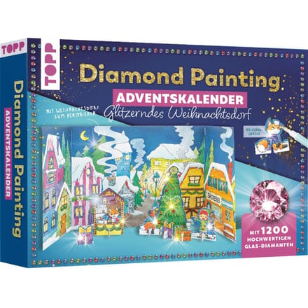 Creatieve set "Diamond Painting - Adventskalender Glitzerndes Weihnachtsdorf"