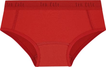 Ten Cate Basics organic cotton stretch hipster rood 2 pack voor Meisjes | Maat 98/104