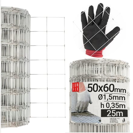 Wapenningsnet 50x60 muurwanden fi1,5mm 0,35x25m
