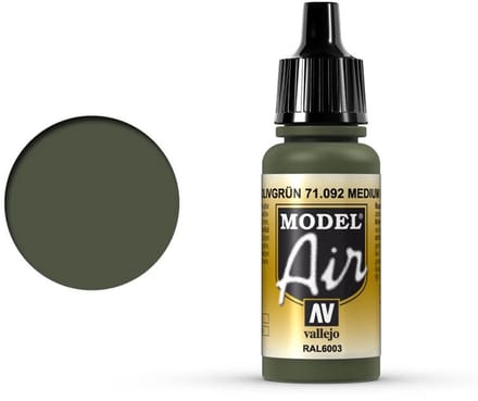Vallejo Hobbyverf Acrylverf - 71092 Model Air Medium Olive - Acryl Verf flesje - 17 ml
