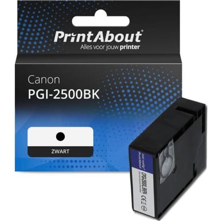 PrintAbout Inktcartridge PGI-2500BK Zwart geschikt voor Canon