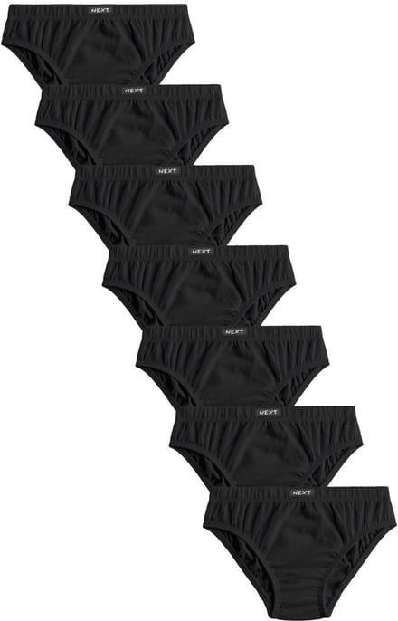 Next - Jongens - Set van 7 slips van 100% katoen - Zwart