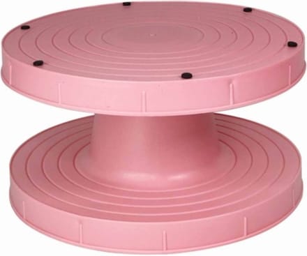 FMM Taartdecoratie Draaitafel Roze Ø23cm