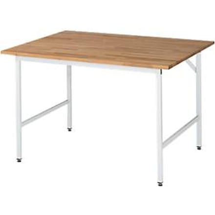 RAU werktafel, beuken blad, 1250 x 800 x 800-850 mm