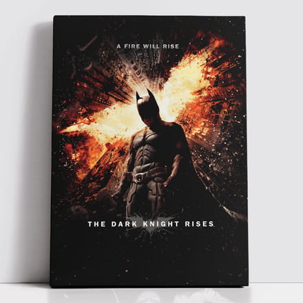 Decorsome x Batman A Fire Will Rise Rectangular Canvas - 12x18 inch