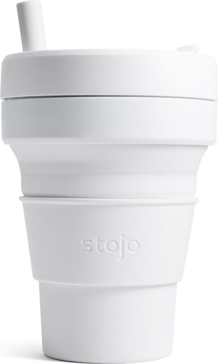 Stojo - Biggie Cup - Koffie / Theebeker - 470 ml - Herbruikbaar - Opvouwbaar - Quartz