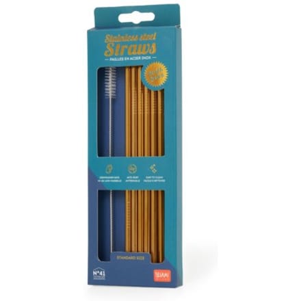 Legami rvs rietjes, formaat 25 cm., set à 6 stuks