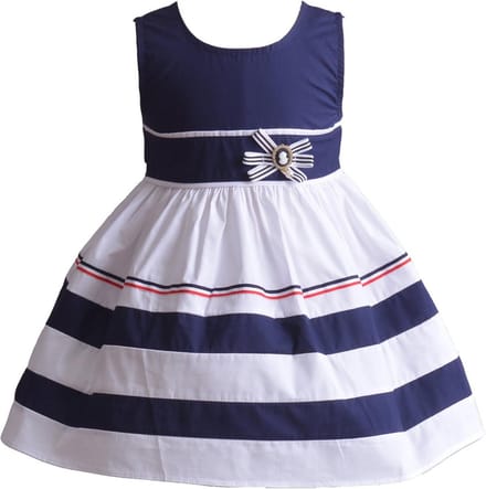 Kinder Meisjes Jurk met Hoepel Katoen Feestelijk Blauw