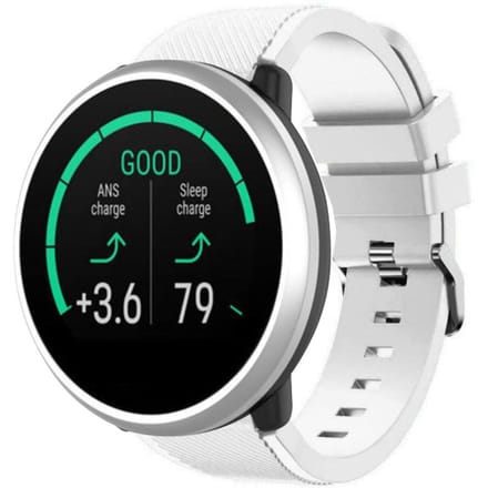 Polar Unite twill siliconen band (wit)