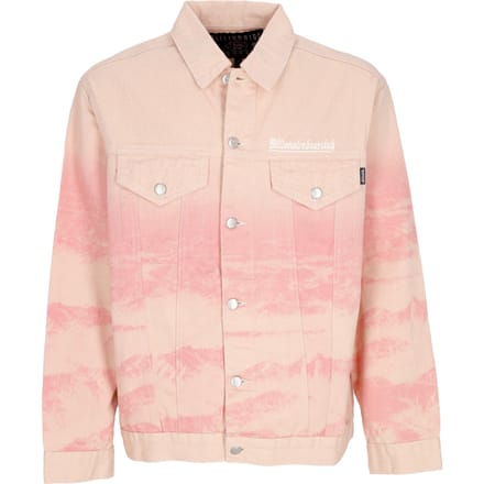 Jeans Man Mountain Afdrukken Astro Denim Jacket Pink