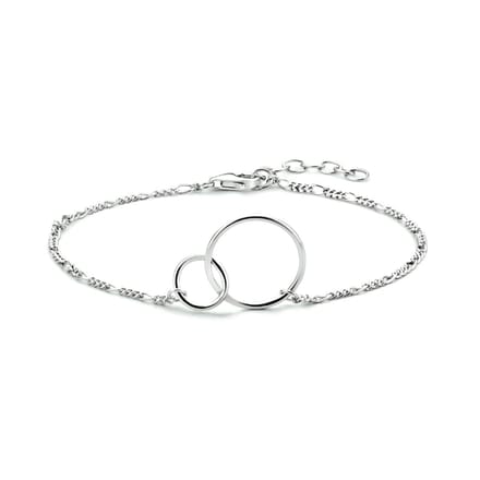 Zilver Gerhodineerd Armband Rondjes 16 + 2,5 Cm 1334814