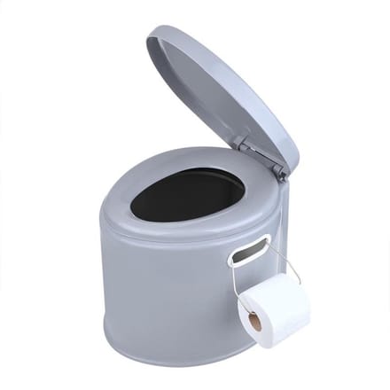 ProPlus Draagbaar campingtoilet - 7 liter - lichtgewicht - grijs