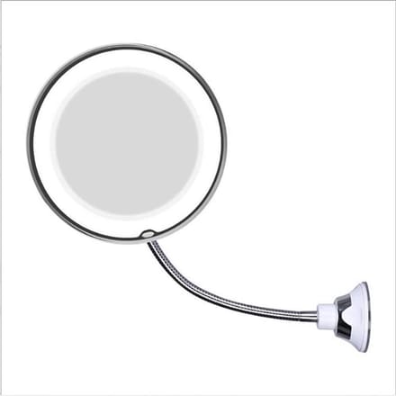 Verlichte Make-up Spiegel - Vergrootglas Spiegel - Gezichtsverzorging - Anticondens Functie - 360 Graden - Wit