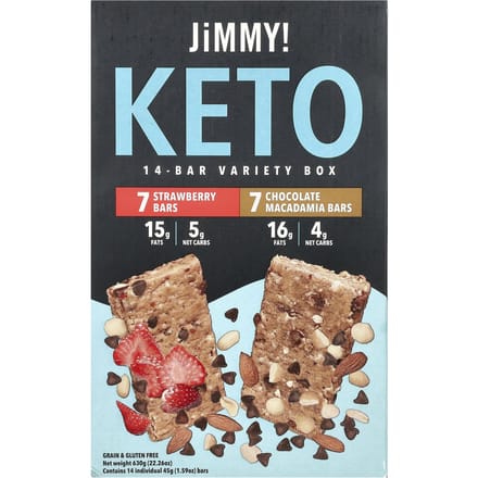 Jimmy !, Be Lean, barre bienfaits, barre protéinée, boîte variété, 14 barres, 45 g (1.59 oz) chaque
