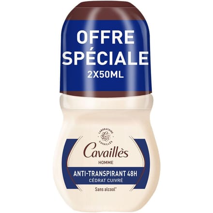 Rogé Cavaillès Absorb+ 48H Man Anti-transpirant Roll-On Set van 2 x 50 ml