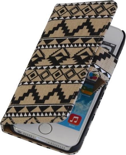 Tegel booktype wallet cover hoesje voor Apple iPhone 5 / 5s