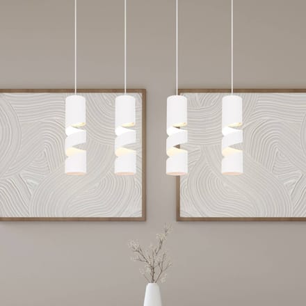 Trio Lighting Stream hanglamp, wit, lengte 80 cm 4-lamps metaal GU10