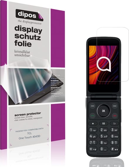 dipos – 4x Beschermfolie geschikt voor TCL One Touch 4043D | Krasbestendige & heldere Screenprotector Ultra-Thin