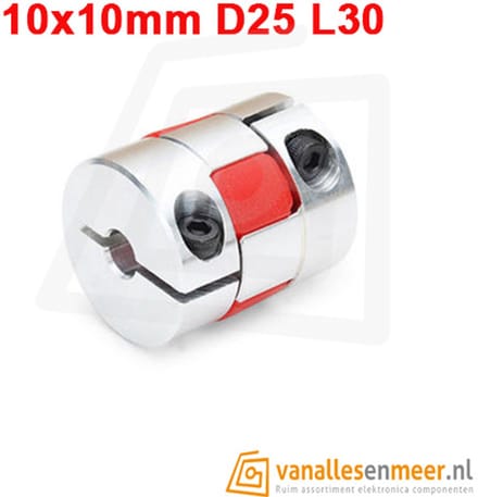 Flexibele Motorkoppeling 10 naar 10mm cnc