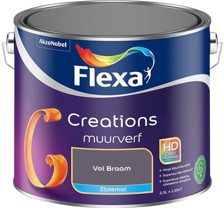 Flexa - Creations Muurverf Zijdemat - Vol Braam - Mengverf - 2,5 L