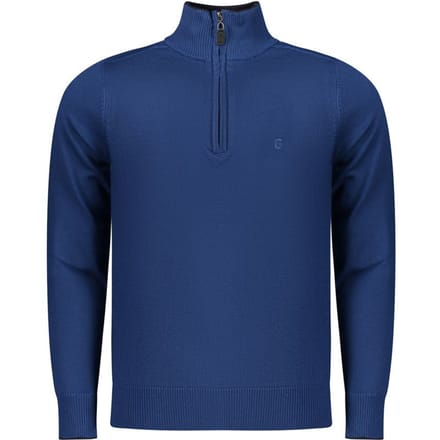 Coveri Bewegende Blauwe Viscose Heren Trui