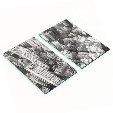 Decoratieve serveerplanken van glas voor snacks, New York, 2x30x52 cm