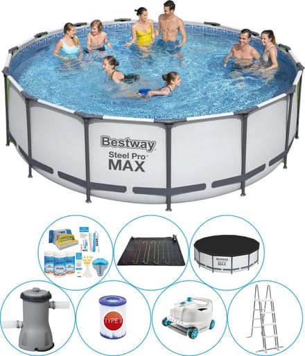 Steel Pro MAX Rond 457x122 cm - Zwembad Bundel