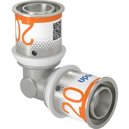 Uponor S-Press Plus pers kniekoppeling 90deg 20mm