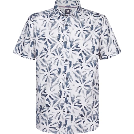 Petrol Industries - Heren Overhemd met all-over print Noche - Wit
