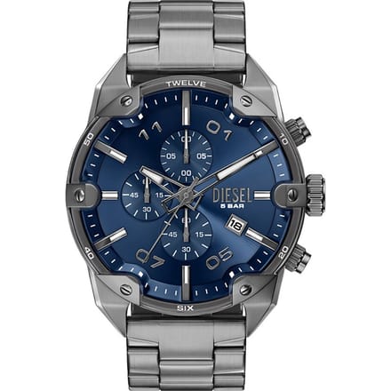 Diesel Spiked Mannen Horloge 49 mm - Grijs