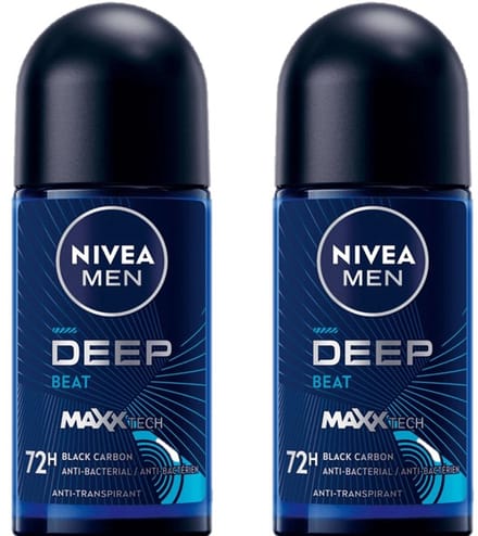 Nivea Deo Roller Men – Deep Black Carbon Beat 2 x 50 ml