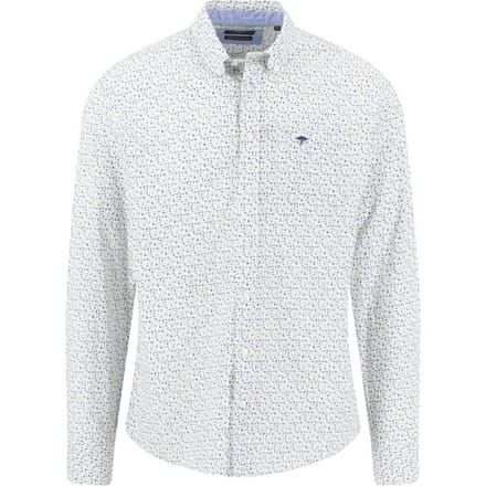 Fynch-Hatton Overhemd Graphic Pattern Superfine Cotton Avocado / male