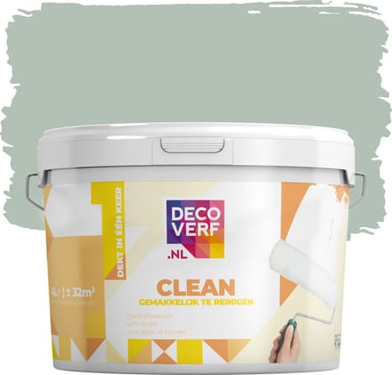 Decoverf clean muurverf saliegroen, 4L